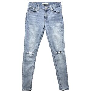 Levi's 710 Super Skinny Jeans Womens Light Wash Size 28 Stretch Denim